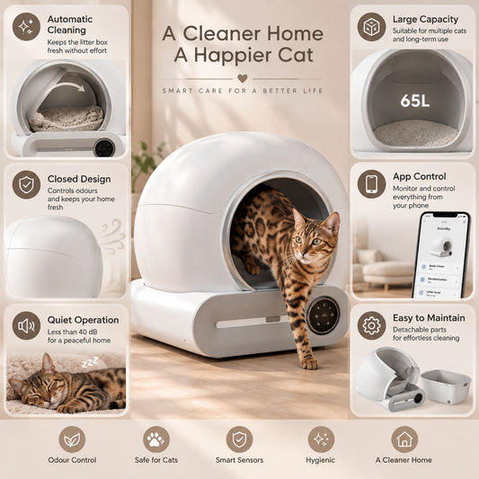 Smart Self-Cleaning Cat Litter Box