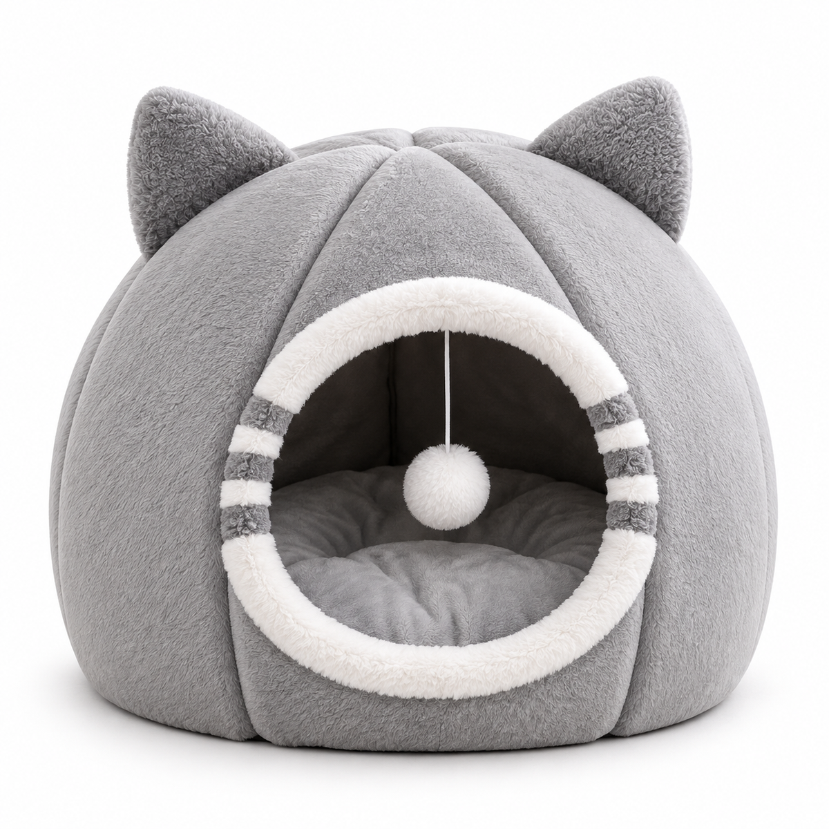 Plush Cat Cave Bed