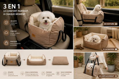 Siège Auto 3-en-1 pour Chien