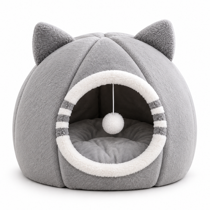 Plush Cat Cave Bed