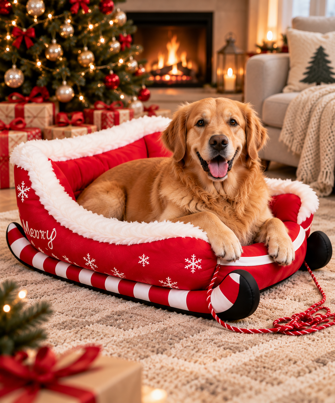 Christmas Sleigh Pet Bed