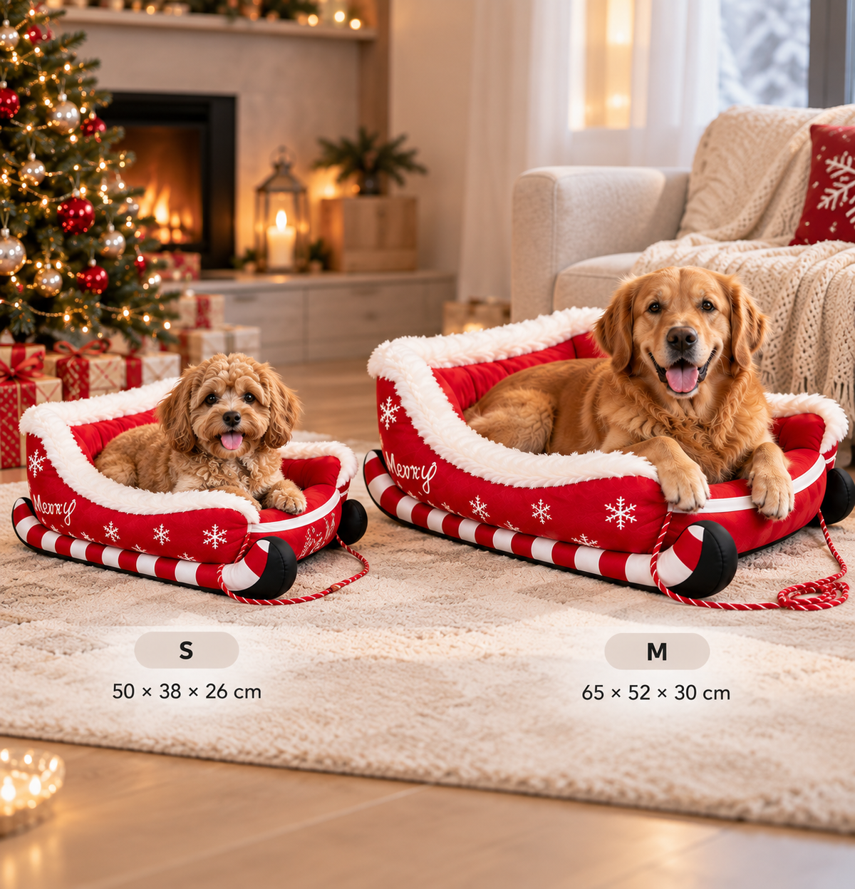 Christmas Sleigh Pet Bed