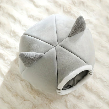 Plush Cat Cave Bed